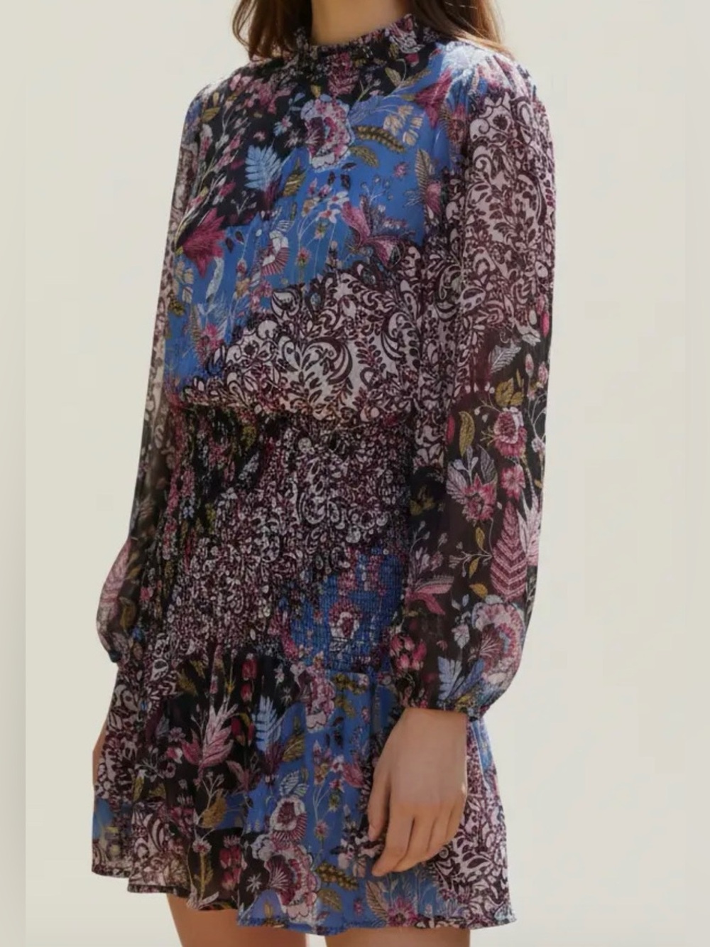 FIGUEROA & FLOWER floral smocked mini dress-medium like new